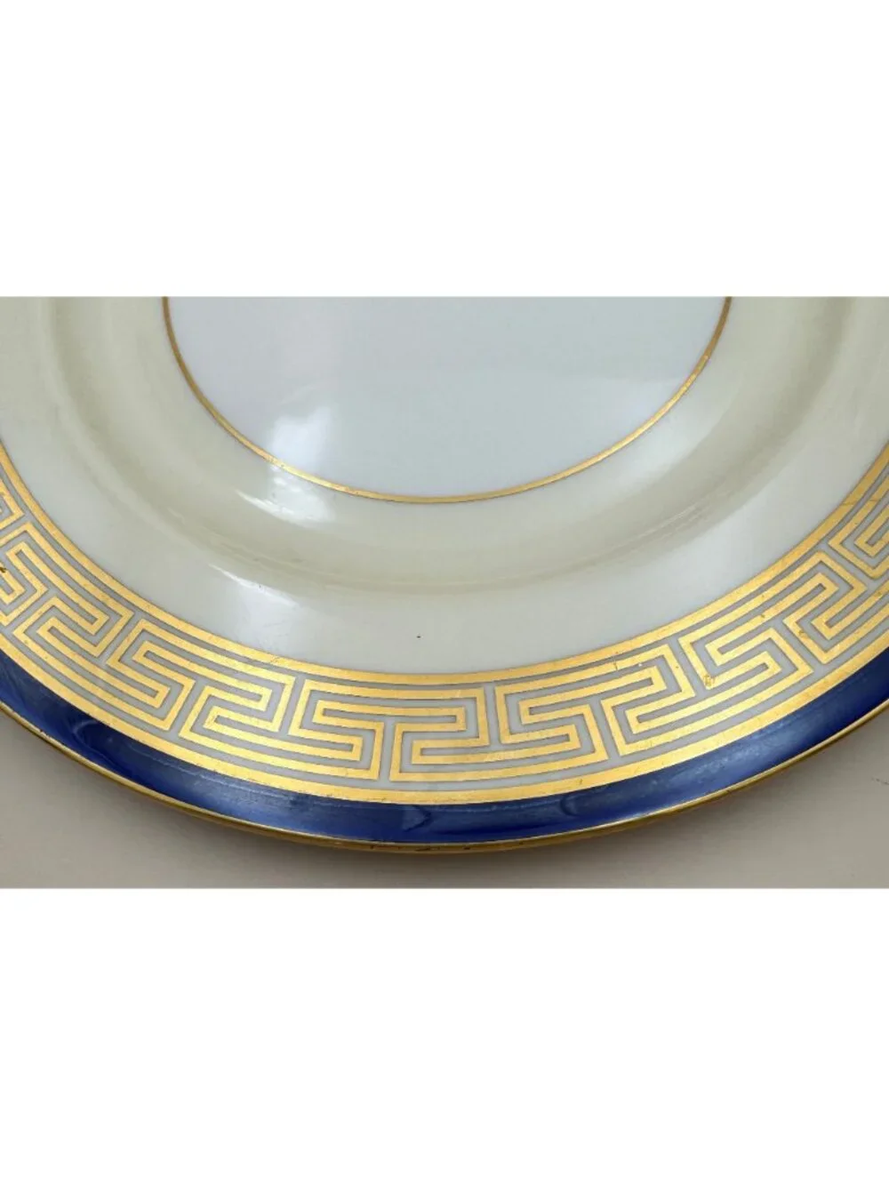 Lenox Etruscan Cobalt Blue Greek Key Dinner Plate 10 3/8